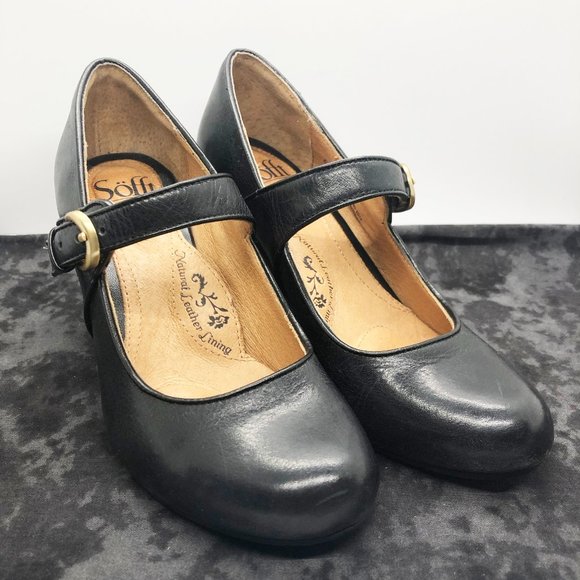 Sofft | Shoes | Sofft Miranda Leather Mary Jane Buckle Strap Pumps |  Poshmark